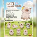 Cute Siamese cat resin figurine from the Cat Travel Diary series in a curious pose - -150 Cat Travel Diary Box 6 / Full Box Set
