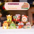 Christmas theme animal crystal blind box figures with glowing LED lights for home decor - A111 Christmas Eve Blessing Crystal Set 6 / Random One