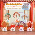 Lucky cat crystal tree figurine with amethyst and quartz stones on a miniature wood stand - 1125 Zhao Mi Miao Miao Crystal Tree Set 6 / Random One