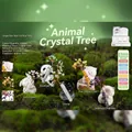 FOFO animal crystal tree ornament featuring panda design with natural crystal stones - -18fofo Animal Crystal Tree Box 4 / Whole Box