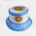 Reversible Argentina flag bucket hat with blue and white stripes and sun emblem - M (56-58cm) / Argentina 3