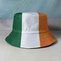 Reversible bucket hat featuring green, white, and orange tricolor flag design for fans - M (56-58cm) / Ireland