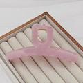 Detail of 13cm oversized translucent pink acrylic hair claw clip on a jewelry tray - 13CM Hanger Style / Pink