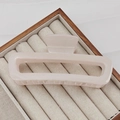 13cm large acrylic hair claw clip in light pink finish for thick hair styling - 13CM Rectangle / Jelly White