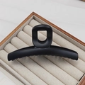 Matte black 13cm oversized acrylic hair claw clip for thick hair in a luxury jewelry box - 13CM Hanger Style / Matte Black