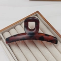 Large 13cm dark brown tortoiseshell acrylic hair claw clip for thick hair styling - 13CM Hanger Style / Amber