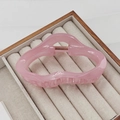 Translucent pink 13cm wave-shaped hair claw clip with metal spring in jewelry box - 11CM Cloud Style / Pink