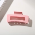 Matte sakura pink rectangular hair claw clip for thick hair shown on a white background - #57 Matte Light Pink - 10.5cm / Bulk (No Packaging)
