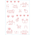 Pink bachelorette party temporary tattoos with Bride Tribe and Team Bride designs - Rose Gold 1 - I Do Crew Style