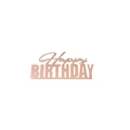 Mirror rose gold Happy Birthday acrylic cake topper for party decorations - Rose Gold