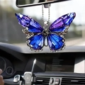 Acrylic butterfly car ornament in gradient blue and purple with a silver ball chain - Deep Blue Purple Gradient Butterfly (12)