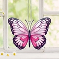 Acrylic butterfly charm with pink and purple gradient for car or home decoration - Pink Purple Gradient Aesthetic Butterfly (15)