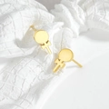 Pendientes de piruleta en acero inoxidable dorado con diseño geométrico y minimalista - Dorado