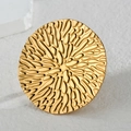 Boucles d'oreilles cœur dorées avec texture lave irrégulière et plaquage or 18 carats - Bague Dorée Texture Fluide Lave (R771)