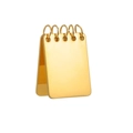 Colgante de libreta calendario de acero inoxidable chapado en oro de 18 quilates - Dorado