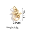 Detail view of snowman stainless steel pendant charm showing dimensions 1.1cm by 0.9cm - Snowman