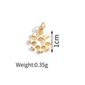 Detailed view of a golden snowflake pendant with 1cm size and 0.35g weight specifications - Snowflake