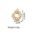Golden hollow stainless steel pendant with symmetric patterns and 1cm width dimensions - Floral Border
