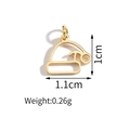 Golden Christmas hat charm pendant for DIY jewelry making 1.1x1cm stainless steel accessory - Christmas Hat
