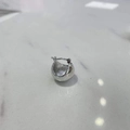 Orecchini a cerchio a goccia in argento con finitura lucida a specchio pulita - Argento Piccolo