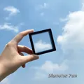 Minimalistische 7cm PE-Folie Schmuckschatulle für Ringe in Schwarz gegen blauen Himmel - 7*7cm / Schwarz
