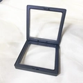 Schwarze quadratische PE-Schmuckschachtel mit elastischer Folie für Ringe und Ohrringe - 9*9cm / Schwarz