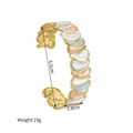 Gedetailleerd beeld van de emaille armband met 6.5cm diameter en 1.8cm breedte maten - Broken Wit