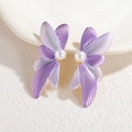 Orecchini a farfalla viola eleganti con perla bianca centrale e trama plissettata - Viola
