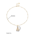 Dettaglio della collana geometrica placcata oro 18k con dimensioni e peso esatti - Oro