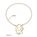 Dettaglio collana perle oro 18k con dimensioni 40,5cm e peso totale di 27g - Stile Ovale Vuoto in Zirconia