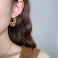 Europese vintage hartkwast oorbellen met 18K goudlaag voor een luxe uitstraling - 18K goud / Goud (A0729A)