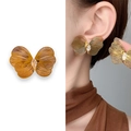 Vintage gold hollow butterfly stud earrings with crystal stone for women fashion - Gold (A1203-05B)