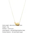 Détail de la chaîne en acier plaqué or 14K avec rallonge réglable de 5 cm de long - Style de Haricot Classique Poli (A0267A)