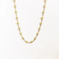 14K gold plated daisy necklace with white enamel petals and yellow center in sweet style - Daisy Necklace (A0268A-1)