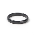 Polished black ceramic ring with diamond cut facets and minimalist glossy mirror finish - US 6 / Style B-Plain Band / Black