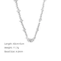 Detailed size specifications for baroque pearl necklace with 40cm plus 5cm chain length - Gentle Pearl Crystal Style (A0360C)