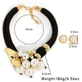 Set gioielli con collana a farfalla di perle e orecchini di lunghezza 56cm - Collana + Orecchini Set