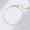 Bracciale a doppio strato dorato con ciondolo a moneta e perline gialle su legno - Strato Singolo Perline Rettangolari Trasparenti (SB012-B) / Giallo chiaro