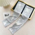 Detail of gray tie-dye cooling ice silk arm sleeves with high elasticity fabric - 8D Tie Dye Gray