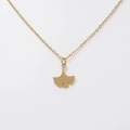 Minimalist 18K gold plated stainless steel ginkgo leaf pendant necklace for women - Ginkgo Leaf - Gold (DN212)