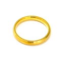 Anillo minimalista de acero de titanio chapado en oro de 18k con acabado cepillado - US 5 / Dorado