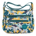 Borsa a tracolla impermeabile con stampa camouflage, tasche multiple e tracolla regolabile - Mappa Gialla