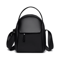 Mini mochila multifuncional negra y bolso bandolera de nailon resistente de calidad - Negro