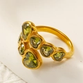 US 6 / Gold Olive Green Zirconia