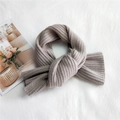 Ribbed knit scarf in oatmeal beige, thick warm winter neck warmer for women - Light Coffee