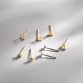 Minimalist S925 sterling silver geometric stud earrings set in gold and silver finish - Hollow Triangle Style (ED167三角黄金)