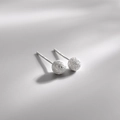 Orecchini a lobo a sfera in argento sterling S925 con elegante finitura opaca - Oro (170)