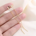 Elegant gold butterfly long tassel earrings featuring delicate chain design for women - Gold (A15 Gold)