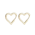 Minimalistische goldene Herz-Ohrringe aus S925 Sterlingsilber mit sicherem Verschluss - Gold (HL-13)