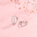 Gepolijste S925 sterling zilveren veiligheidsspeld oorbellen met minimalistisch design - Zilveren Paperclip Stijl (HL-27) / Zilver